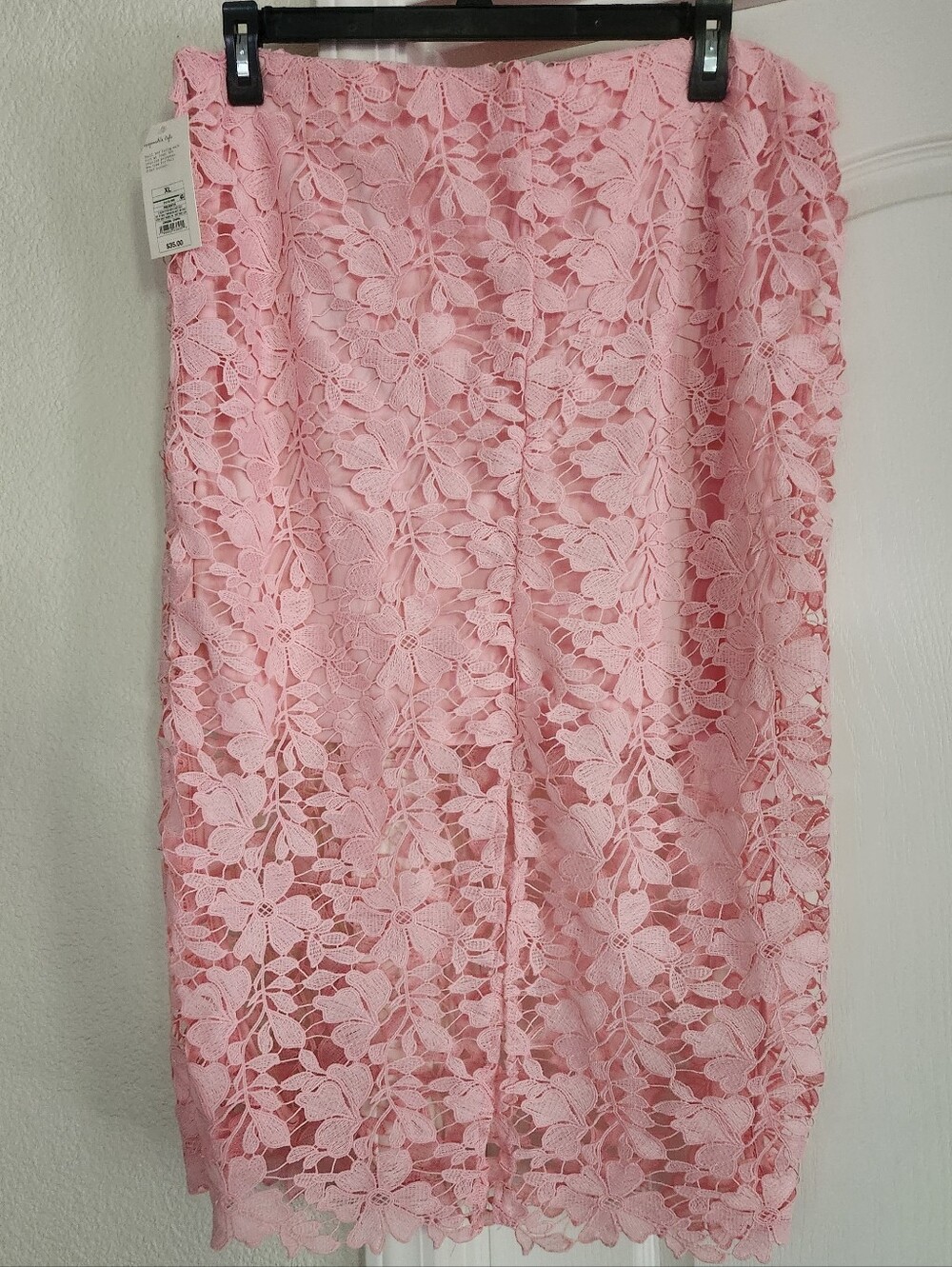 Pink Lace Midi Skirt Sz Xl Nwt - Picture 4 of 5